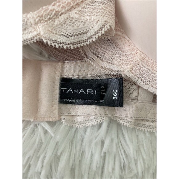 Tahari Push Up Bra 3 Pack Size 36C Black White Pink Mesh Essenntial Lift - Picture 9 of 13